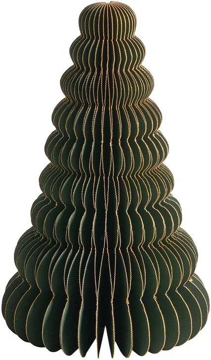 Beliani 5 kalėdinių dekoracijų rinkinys VORMA Kalėdų eglutė 25 cm Smėlio spalvos/žalia