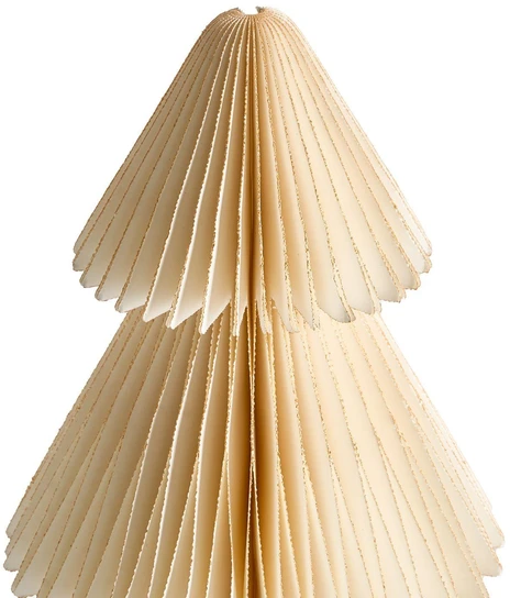 Beliani 5 kalėdinių dekoracijų rinkinys VORMA Kalėdų eglutė 25 cm Smėlio spalvos/žalia