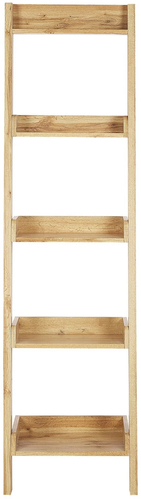 Beliani 5 lentynų pastatoma lentyna MOBILE DUO 169 cm šviesiai ruda