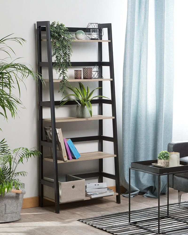 Beliani 5 lentynų stovas CROYDON 163 cm juodas
