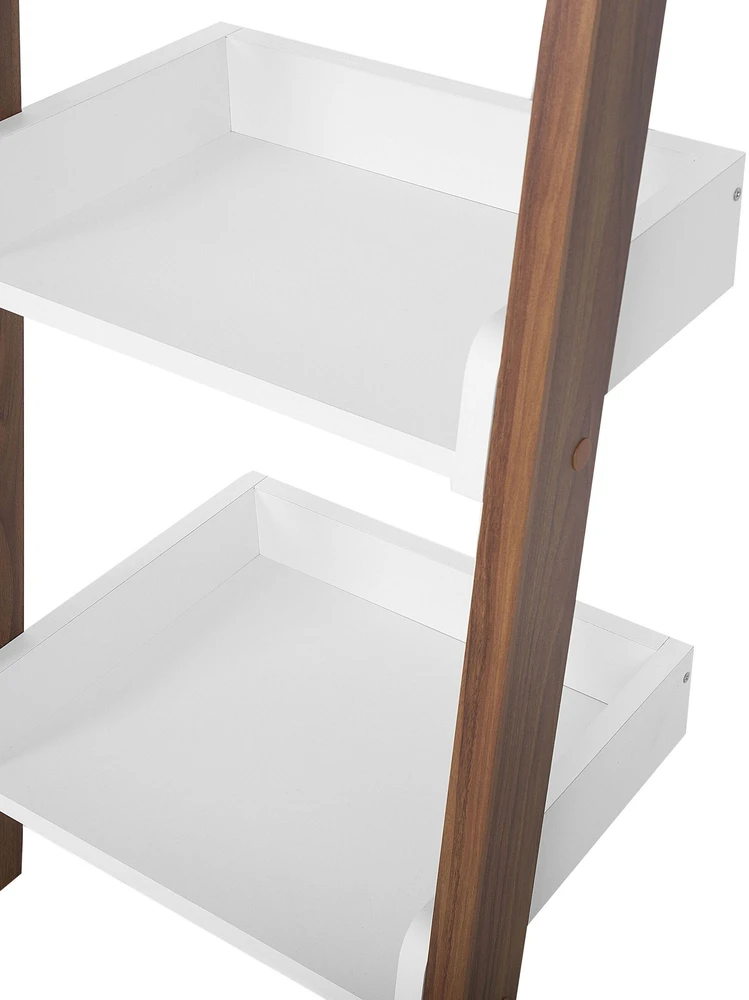 Beliani 5 lentynų stovas MOBILE DUO 166 cm rudas/baltas