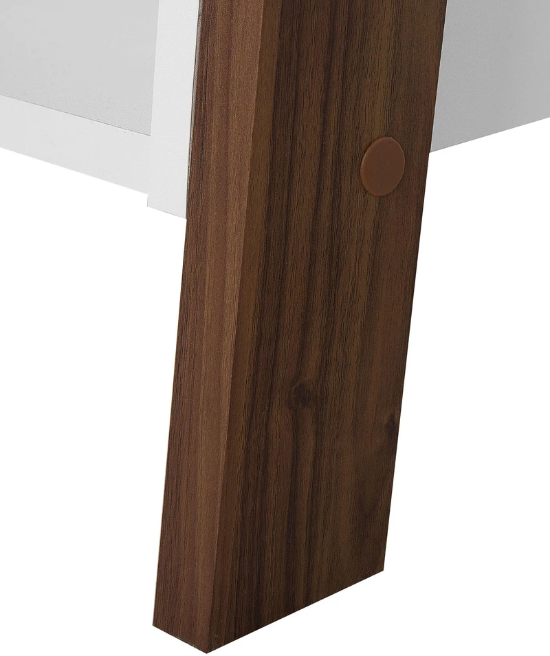 Beliani 5 lentynų stovas MOBILE DUO 166 cm rudas/baltas