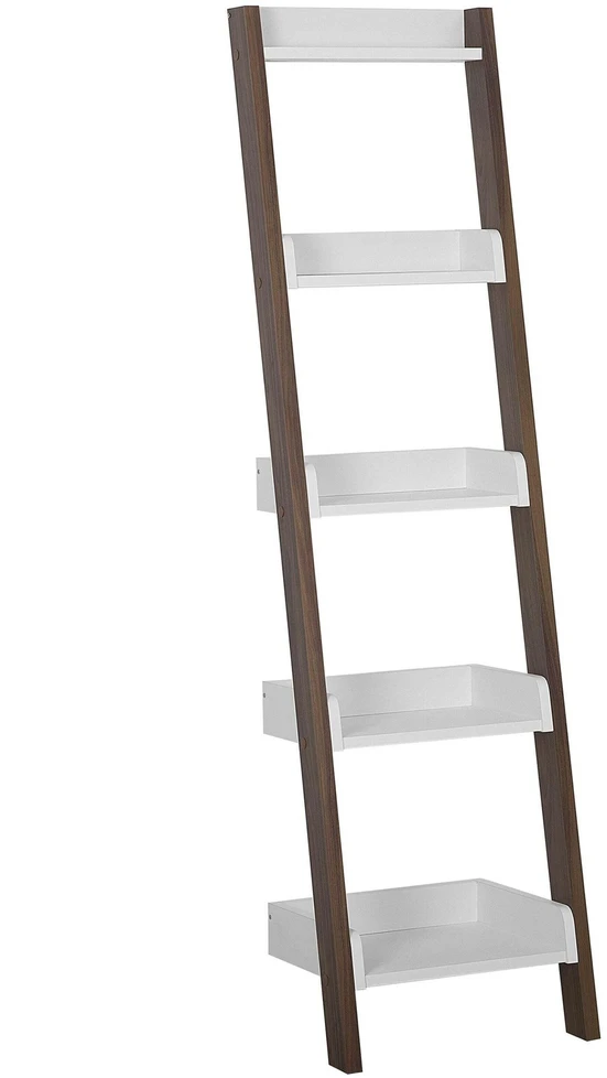 Beliani 5 lentynų stovas MOBILE DUO 166 cm rudas/baltas