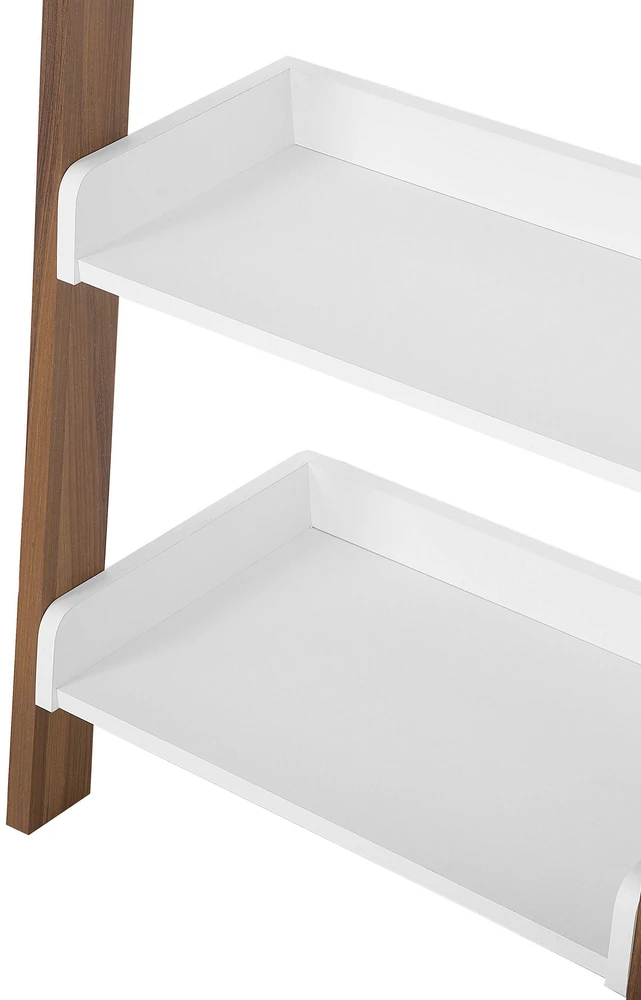 Beliani 5 lentynų stovas MOBILE TRIO 164 cm, rudas/baltas