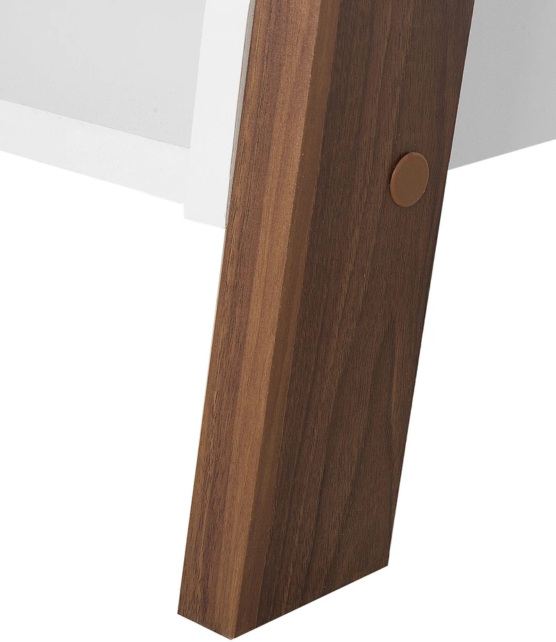 Beliani 5 lentynų stovas MOBILE TRIO 164 cm, rudas/baltas