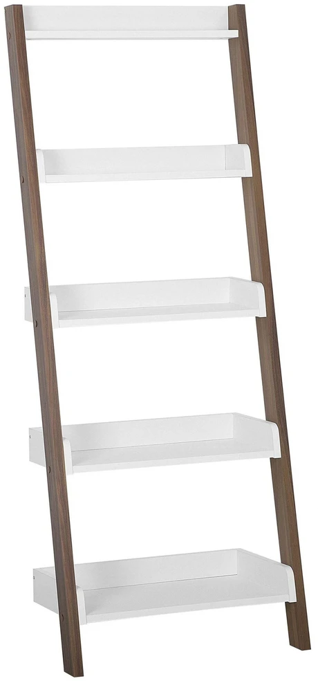 Beliani 5 lentynų stovas MOBILE TRIO 164 cm, rudas/baltas