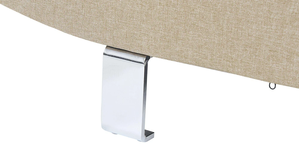 Beliani 5-vietė kampinė sofa NORREA, šviesiai smėlio spalvos, kairinė
