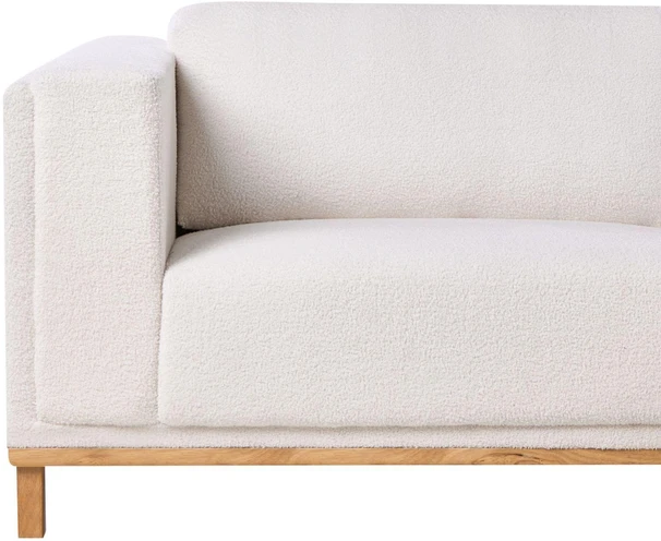 Beliani 5-vietė kampinė sofa VENG, kreminė balta, kairinė