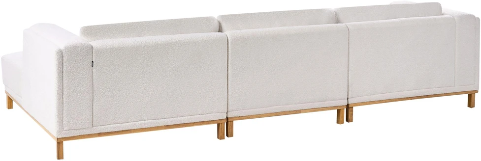 Beliani 5-vietė kampinė sofa VENG, kreminė balta, kairinė