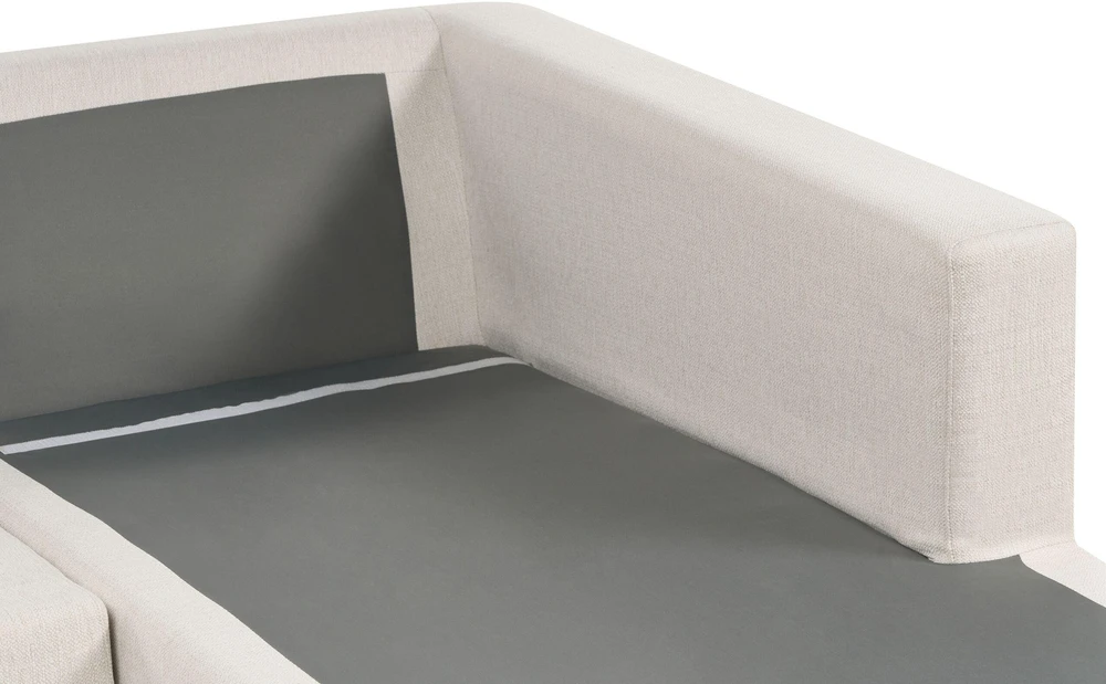 Beliani 5 vietų kampinė sofa LILVIKEN, šviesiai smėlio spalvos
