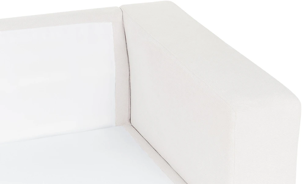 Beliani 5 vietu kampinė sofa LOFOTEN kreminės baltos spalvos kairinis