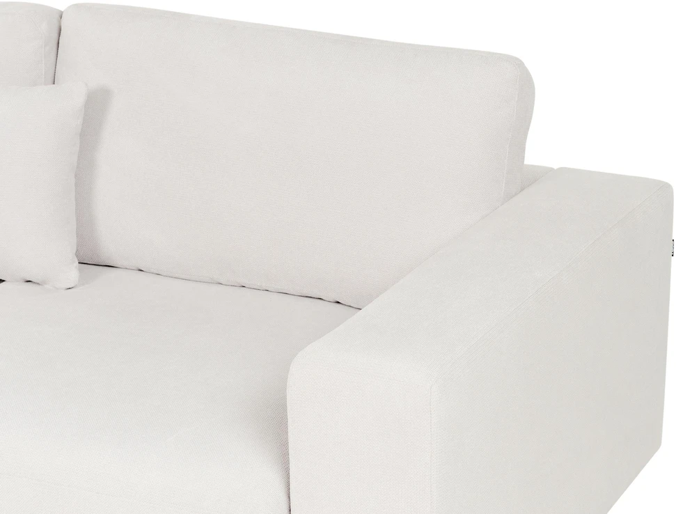 Beliani 5 vietu kampinė sofa LOFOTEN kreminės baltos spalvos kairinis