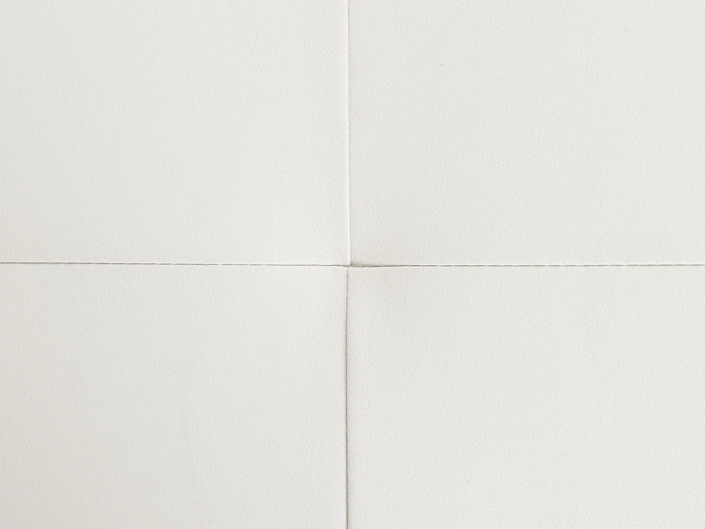 Beliani 5 vietų kampinė sofa NORREA iš ekologiškos odos, balta, kairinė