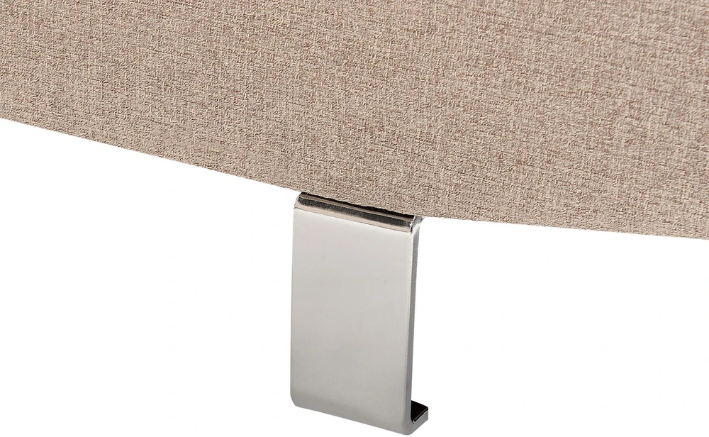 Beliani 5 vietų kampinė sofa NORREA smėlio spalvos kairinė