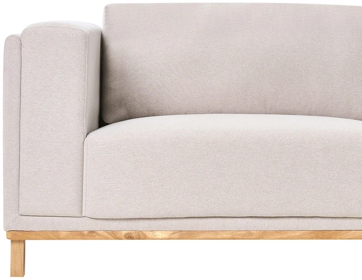 Beliani 5 vietų kampinė sofa VENG šviesiai smėlio spalvos, kairinė