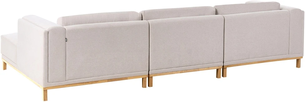 Beliani 5 vietų kampinė sofa VENG šviesiai smėlio spalvos, kairinė