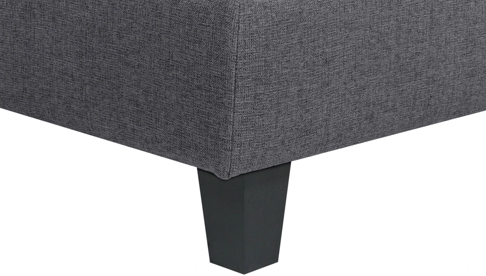 Beliani 5 vietų modulinė sofa UNSTAD, dešininė, tamsiai pilka