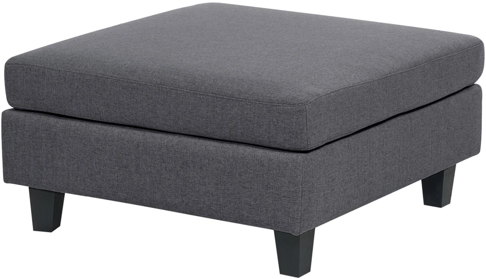 Beliani 5 vietų modulinė sofa UNSTAD Kairinė tamsiai pilka su otomane