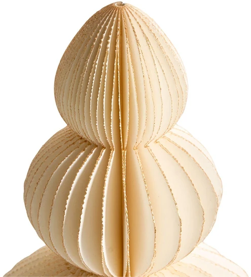 Beliani 6 kalėdinių dekoracijų rinkinys RANELVA Eglutė 14/19/25 cm Ruda/ smėlio spalva