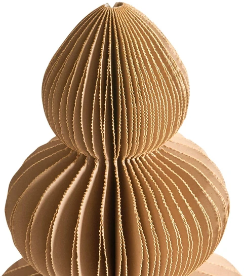 Beliani 6 kalėdinių dekoracijų rinkinys RANELVA Eglutė 14/19/25 cm Ruda/ smėlio spalva