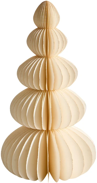 Beliani 6 kalėdinių dekoracijų rinkinys RANELVA Eglutė 14/19/25 cm Ruda/ smėlio spalva