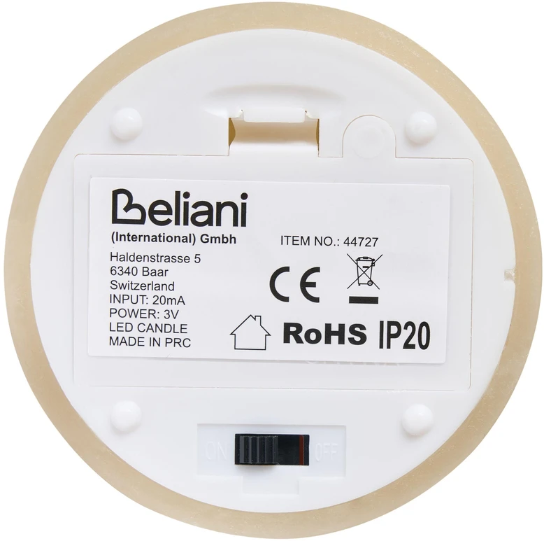 Beliani 6 LED žvakių rinkinys BRAISE 10/13/15 cm smėlio spalvos