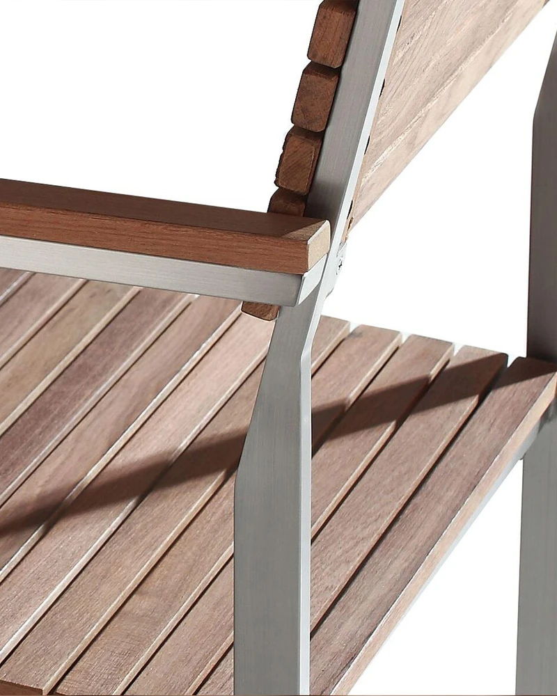 Beliani 6 sodo kėdžių komplektas VIAREGGIO, tikmedžio mediena, rudas