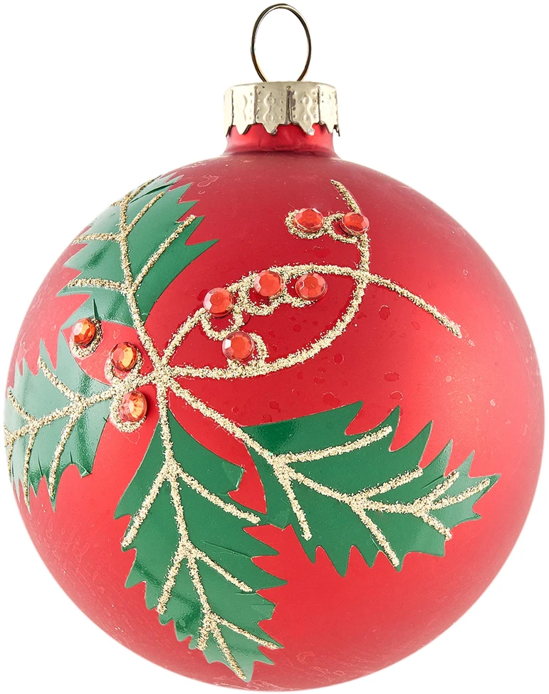 Beliani 70 Kalėdinių žaisliukų rinkinys TWINKLE Stiklas Raudona/ žalia