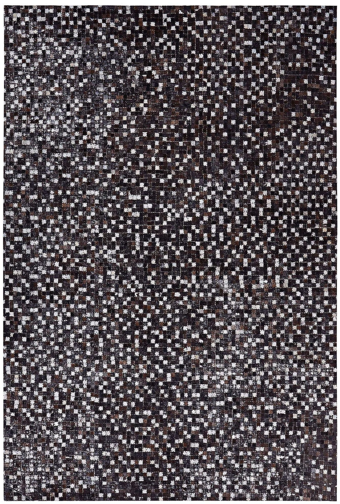 Beliani AKKESE kilimas, rudas, 160 x 230 cm, natūrali oda