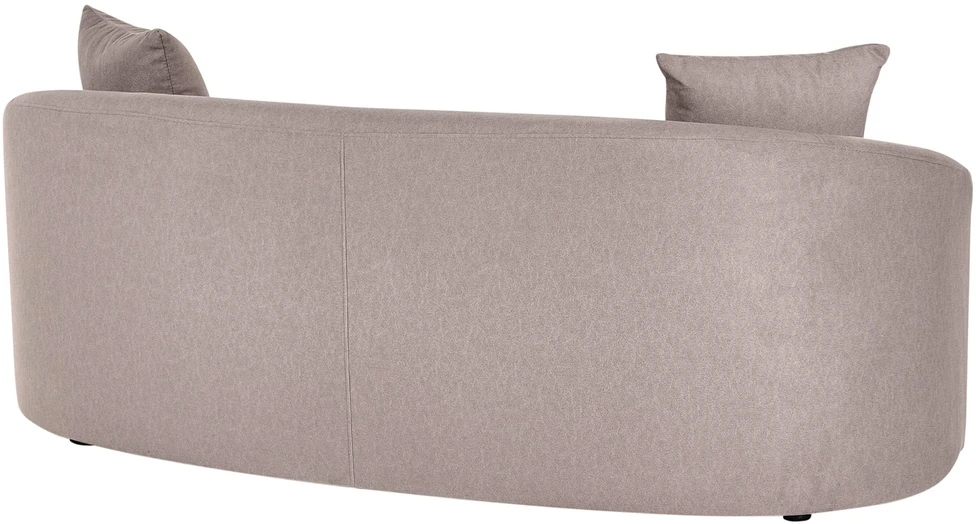 Beliani AMAL sofa su pufu, smėlio ir pilkos spalvos