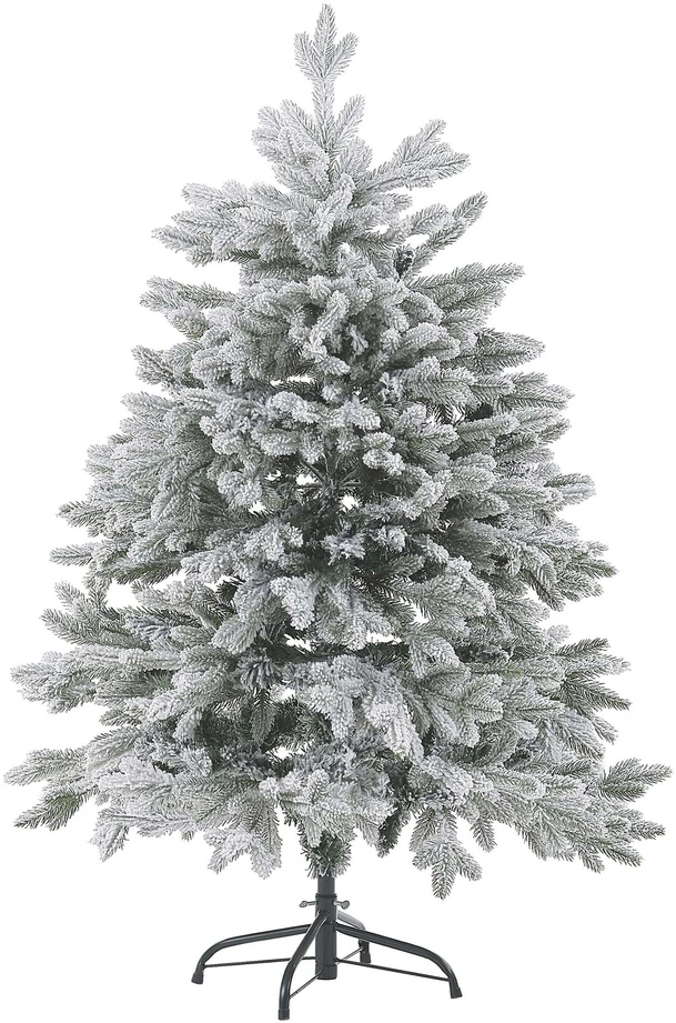 Beliani Apsnigta dirbtinė kalėdinė eglutė FORAKER 120 cm balta