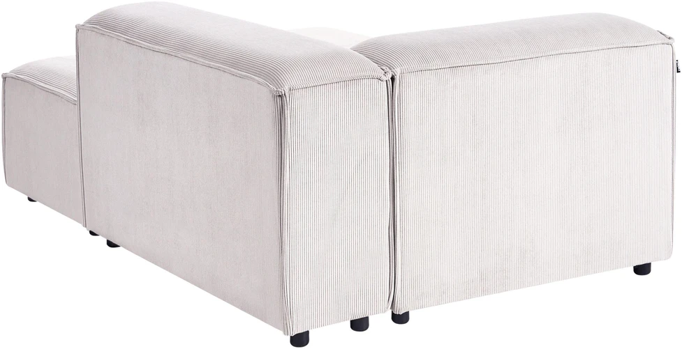 Beliani ARDAL 5 vietų modulinė kampinė sofa, spalva: kreminė balta, medžiaga: velvetas