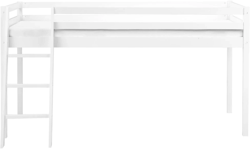 Beliani ASCOUX pristatomoji lova, pušies mediena, 90 x 200 cm, balta
