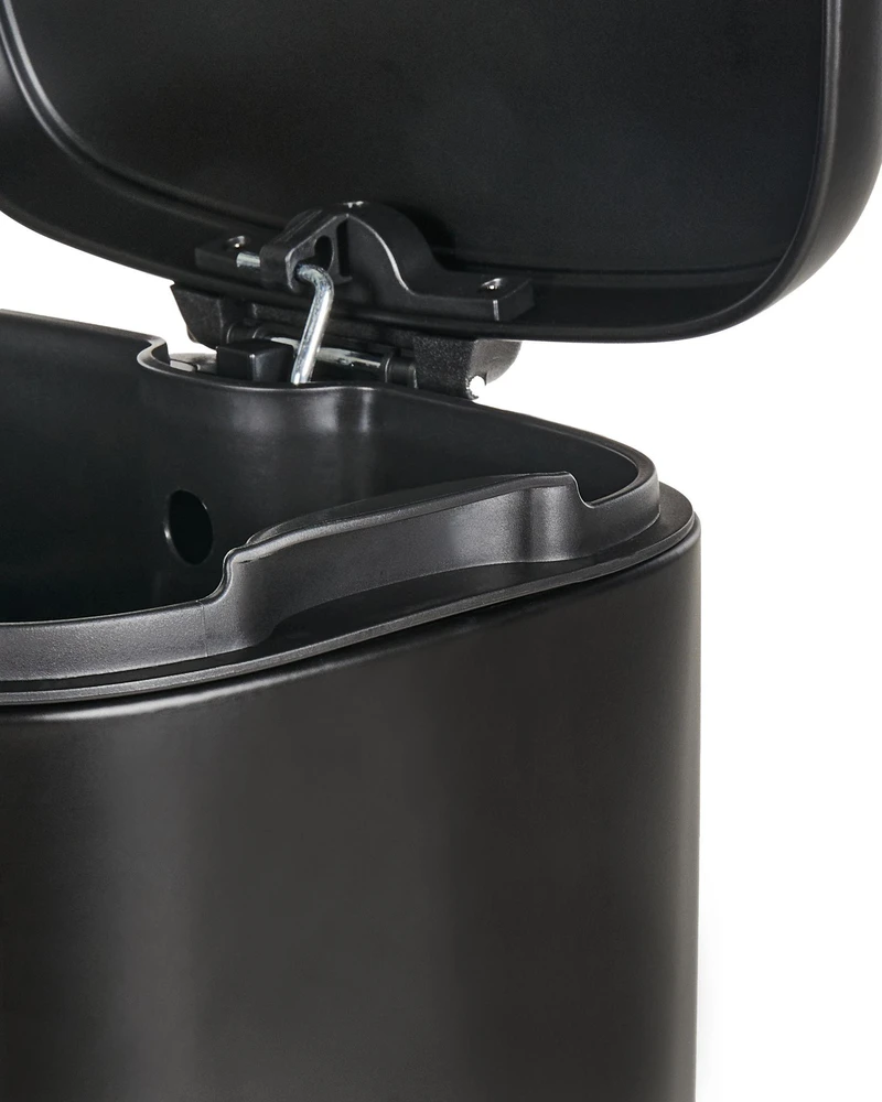 Beliani Atliekų dėžė su pedalu 30 L ECOCOLLECT metalinė juoda
