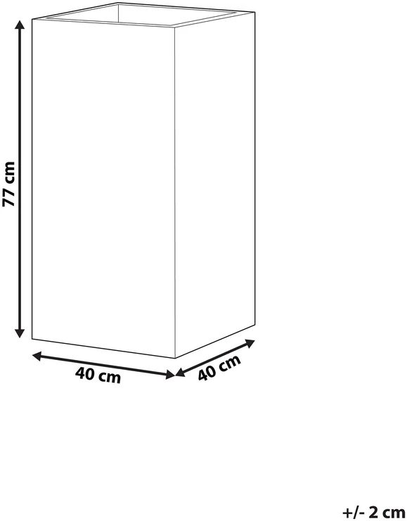 Beliani Augalų vazonas DION 40 cm pilkas