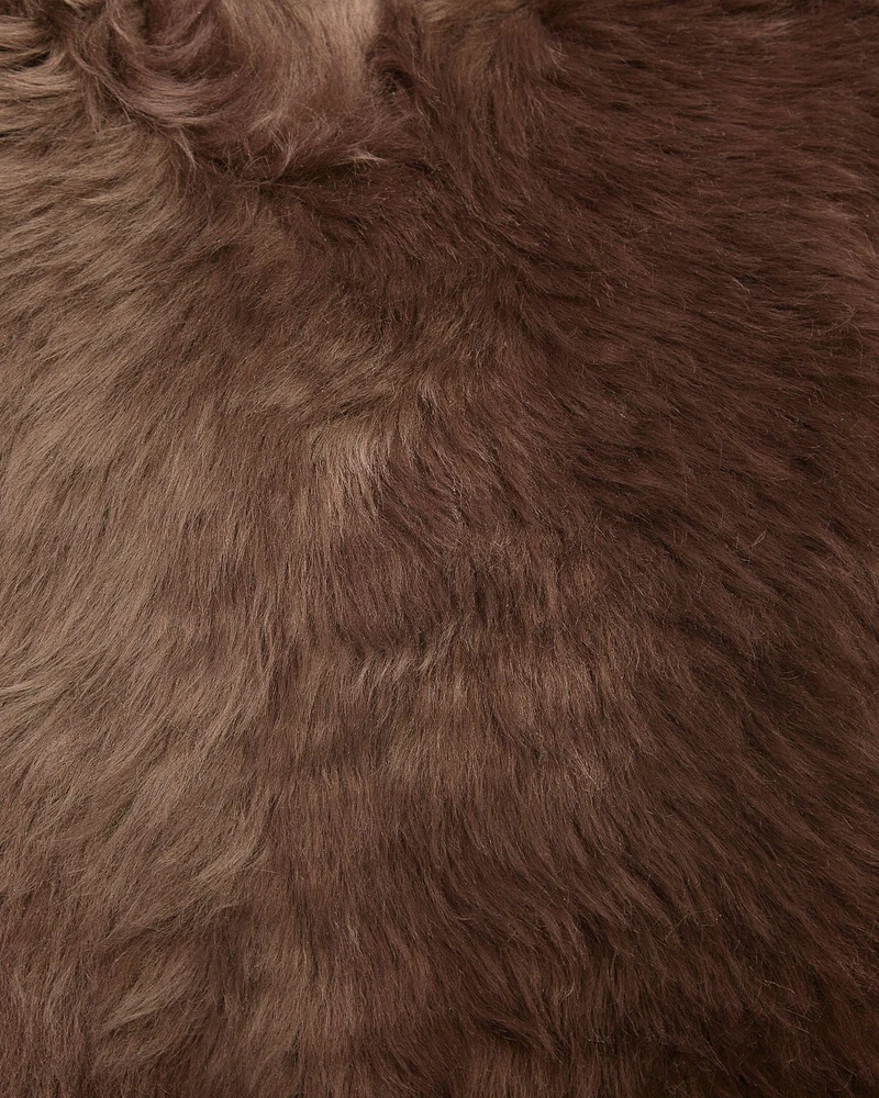 Beliani Avikailis ULURU tamsiai rudos spalvos 65 x 110 cm