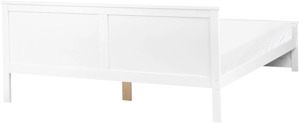 Beliani Balta pušies medžio lova SABRAN 180 × 200 cm