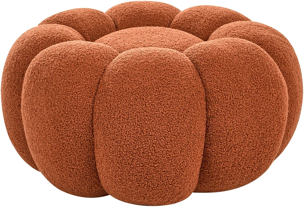 Beliani BEAUFORT pufas, „bouclé“, rudas