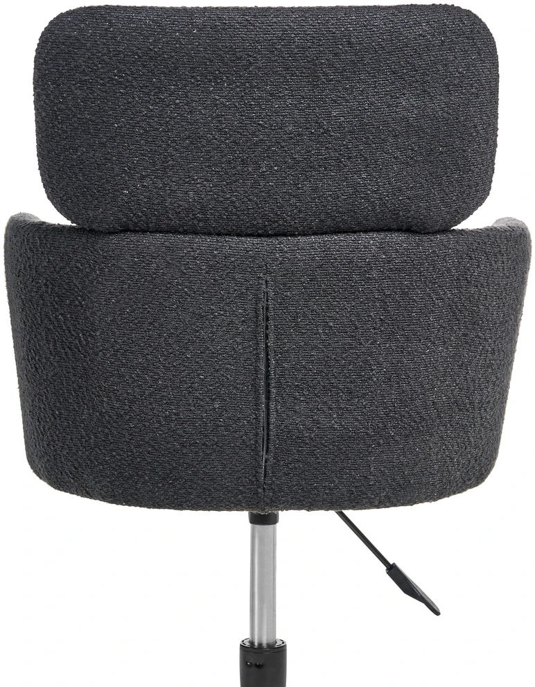Beliani Besisukanti kėdė ALENA, Boucle audinys, juoda