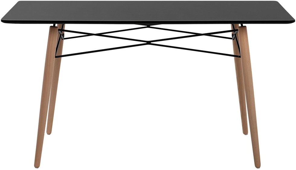 Beliani „BIONDI“ valgomojo stalas, bukas, juodas, 140 × 80 cm