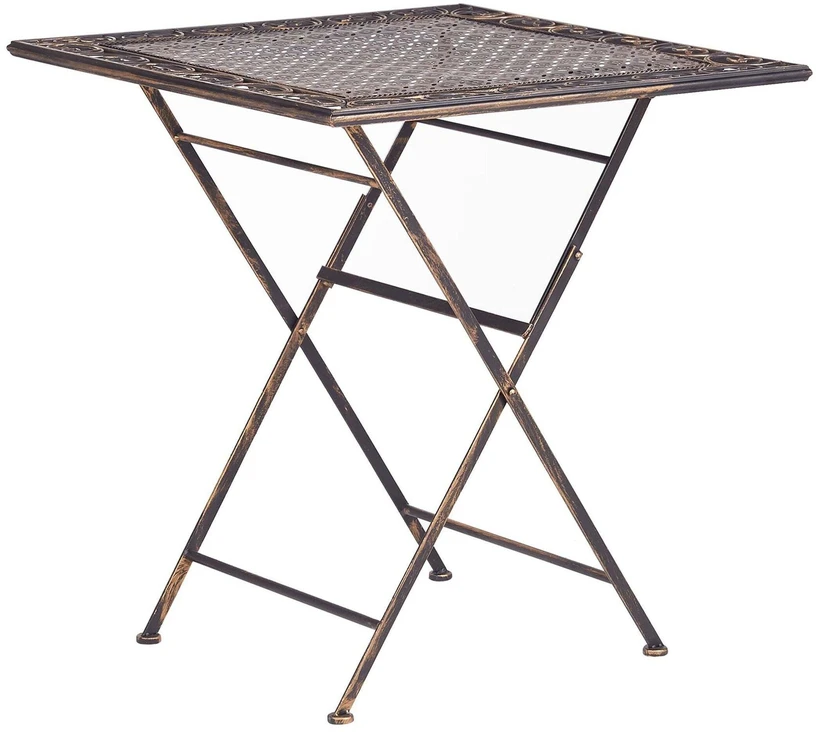 Beliani Bistro stalas BORMIO 70 cm Metalinis Juodas