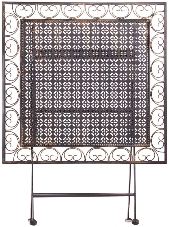 Beliani Bistro stalas BORMIO 70 cm Metalinis Juodas