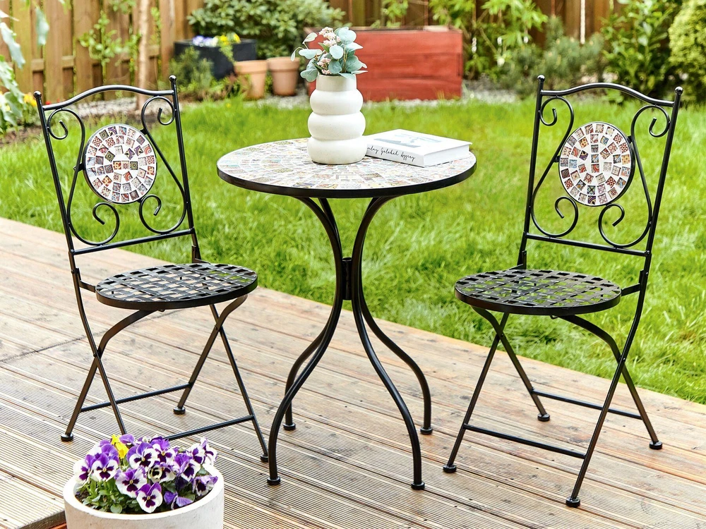 Beliani Bistro stalas CASARIO, 60 × 60 cm, juodas