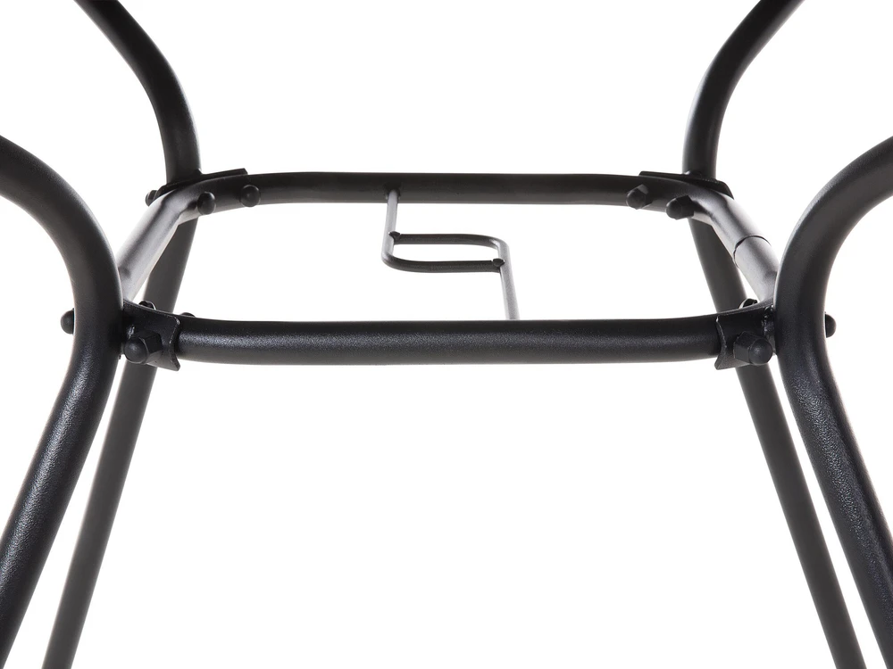 Beliani Bistro stalas LIVO 80 cm 80 cm Stiklas Juodas