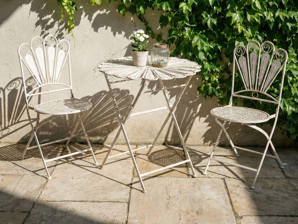 Beliani Bistro stalas PAVIA 71 cm 71 cm Metalas, balta