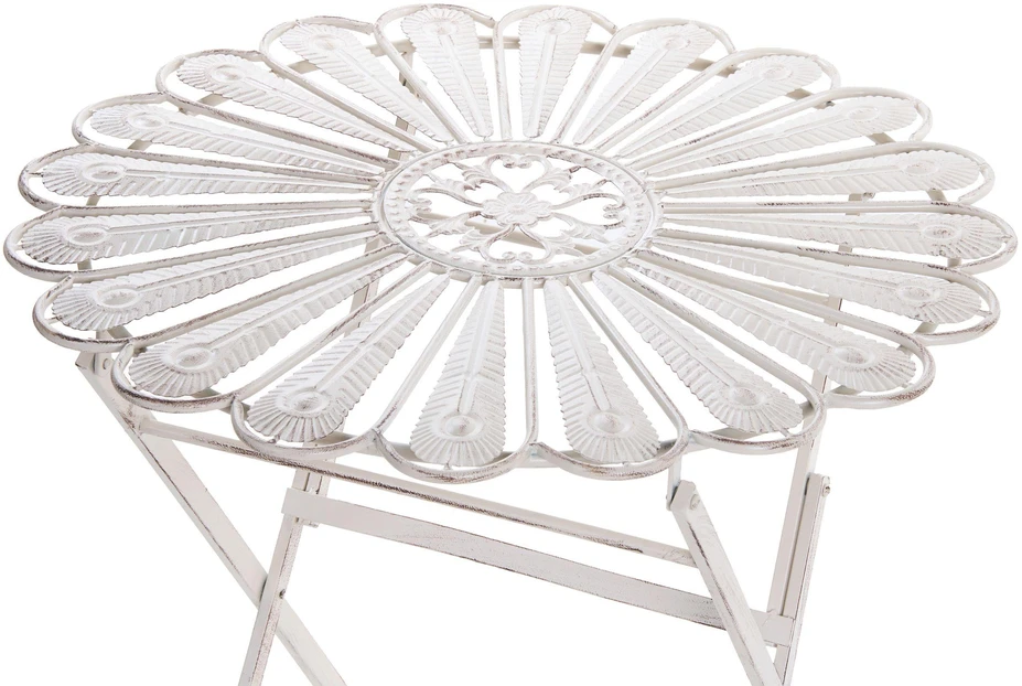 Beliani Bistro stalas PAVIA 71 cm 71 cm Metalas, balta