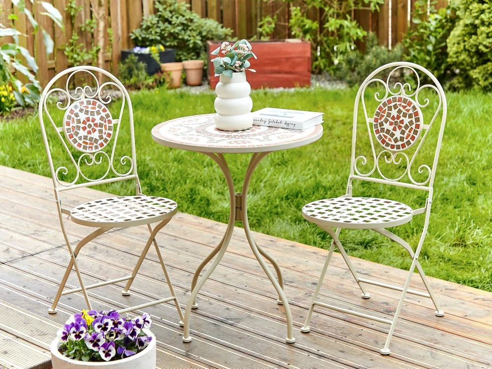 Beliani Bistro stalas SPELLO 60 cm 60 cm Baltas