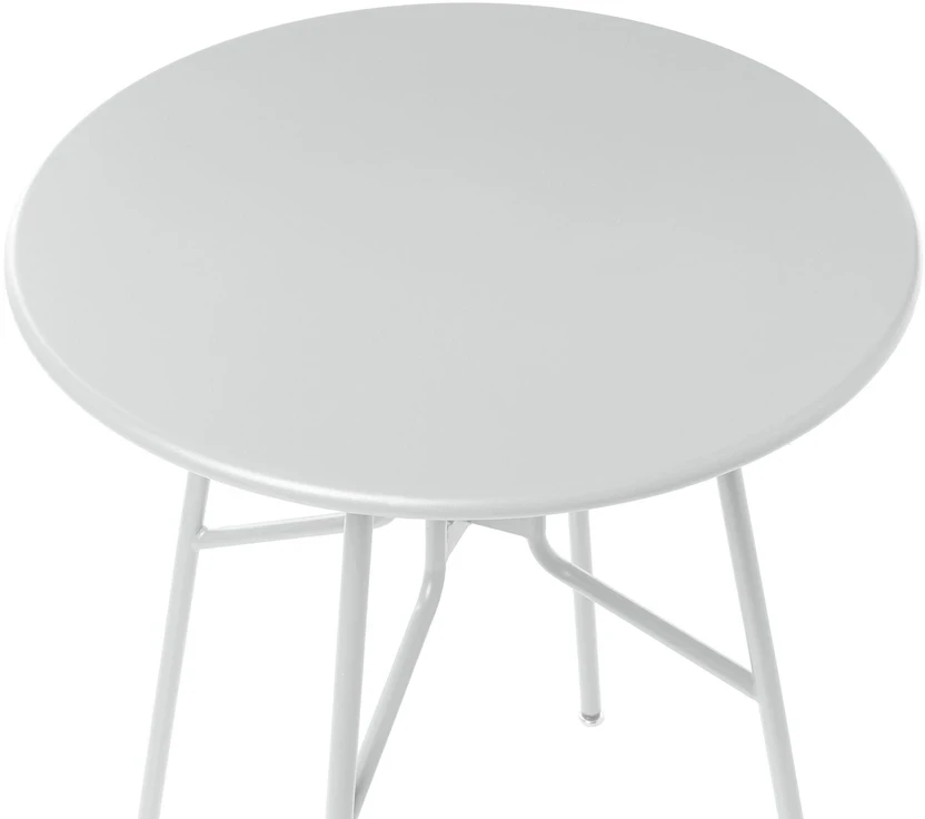 Beliani Bistro stalas TALTAL 64 cm 64 cm metalinis pilkas