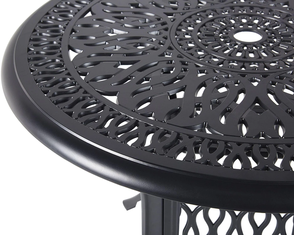 Beliani Bistro staliukas ANCONA 90 cm Metalinis Juodas