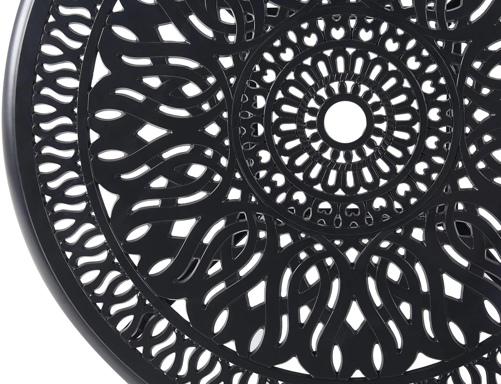 Beliani Bistro staliukas ANCONA 90 cm Metalinis Juodas